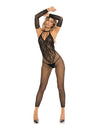 Rene Rofe Laced With You Bodystocking Black O/S
