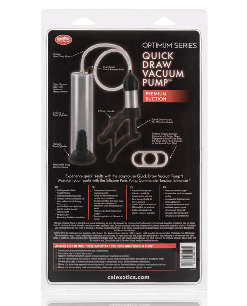 Quick Draw Vacuum Pump - Clear