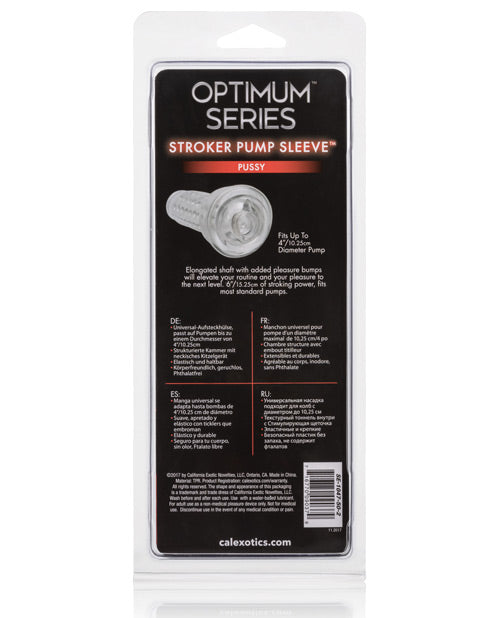 Optimum Series Stroker Pump Sleeve - Pussy Clear