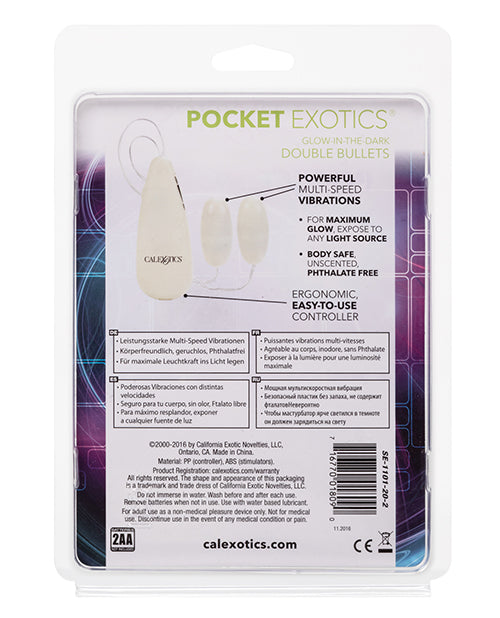 Pocket Exotics Glow In The Dark Double Bullets