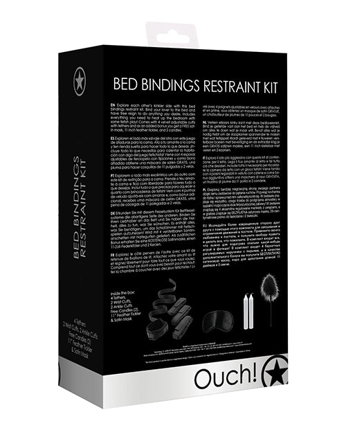 Shots Ouch Bed Bindings Restraint Kit - Black
