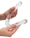 Shots RealRock Crystal Clear 17" Double Dildo  - Transparent