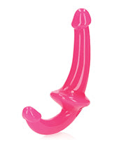 Shots RealRock 6" Strapless Strap On Glow in the Dark - Neon Pink