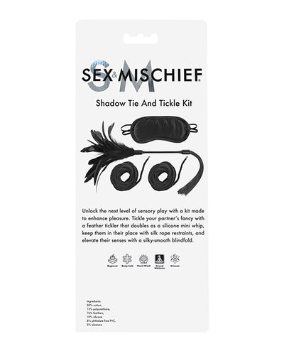Sex & Mischief Shadow Tie & Tickle Kit - Black