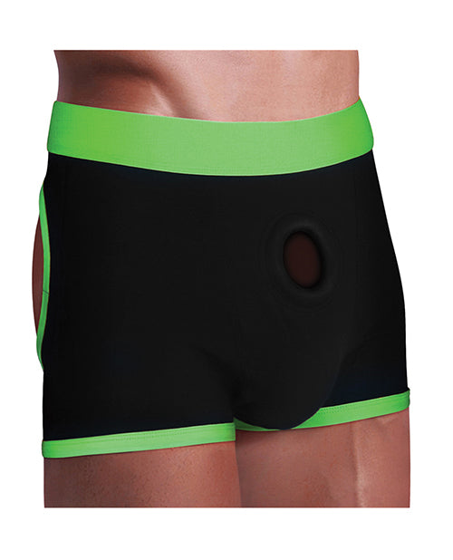 Get Lucky Strap On Boxers - M-L Black/Green
