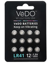 VeDO LR41 Batteries - 1.5V Pack of 12