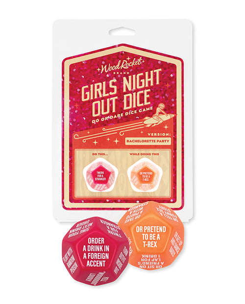 '=Wood Rocket Girls Night Out Do or Dare Dice Game - Red