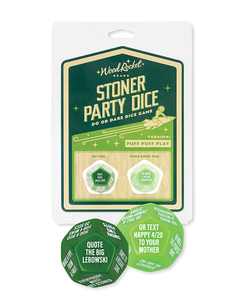 '=Wood Rocket Stoner Party Dice Game - Green