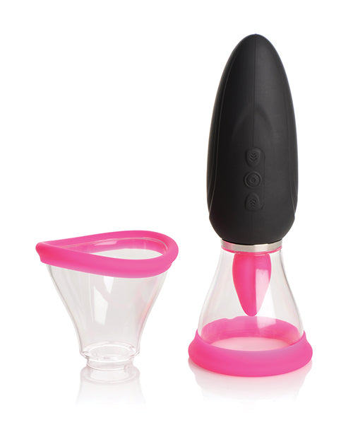 Inmi Shegasm Lickgasm Mini 10X Licking & Sucking Stimulator - Black/Pink