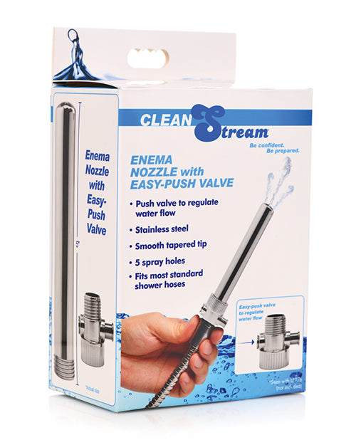 Clean Stream Enema Nozzle w/Push Valve