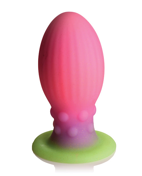 Creature Cocks Glow in the Dark Silicone Egg - XL Multi Color